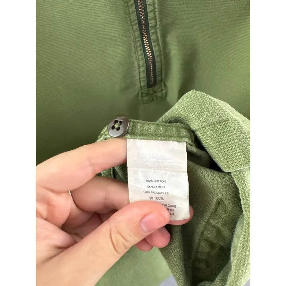 Men’s Wallace & Barnes Medium Army Green Half-Zip Shirt